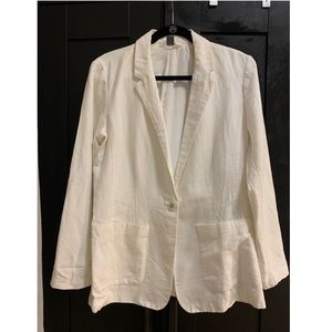 White linen blazer